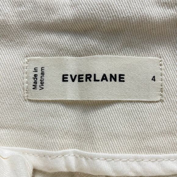 NWOT Everlane The Organic Utility Pant Womens 4 Bone Straight Leg High Rise Crop - Picture 6 of 12